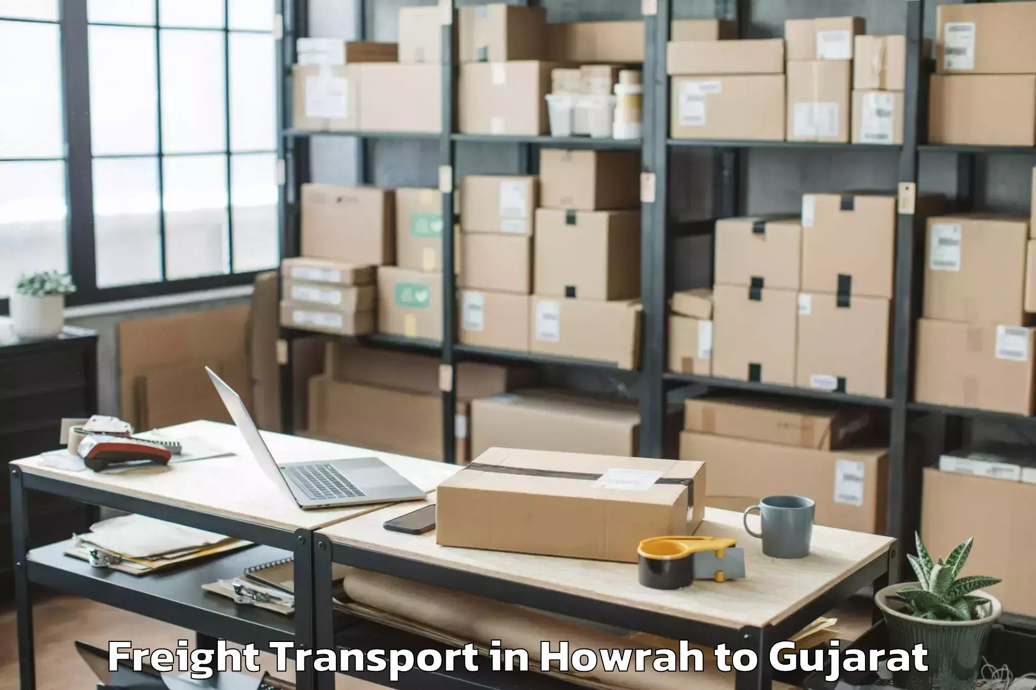 Affordable Howrah to Halol Freight Transport